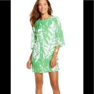Lilly Pulitzer Green and White Palm Dress